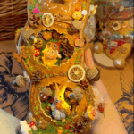 Handmade light-up woodland story tower decor with glowing miniature forest scenes