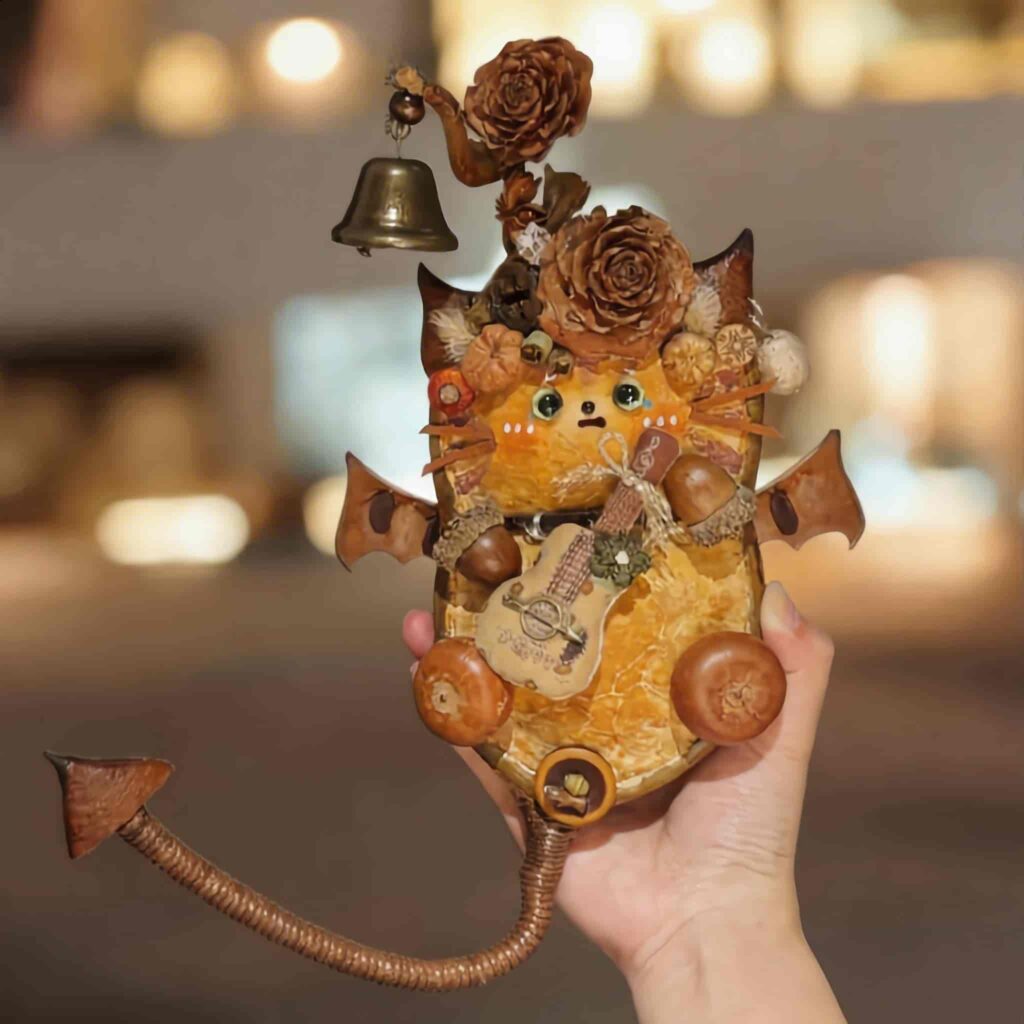 Bat-Wing Pod Doll – Woodland Cat Bard