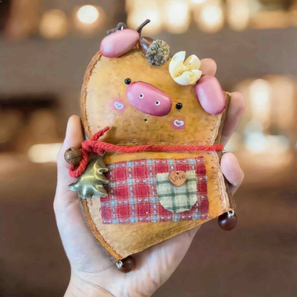 Handmade Cozy Piglet Decor