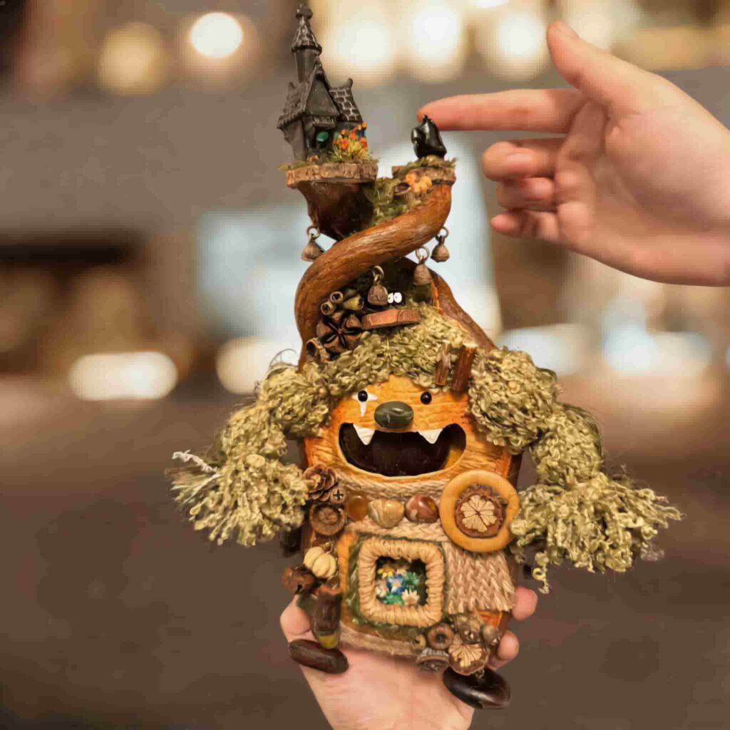 Double-Sided Pod Doll – Mossy Witch Cottage Twin