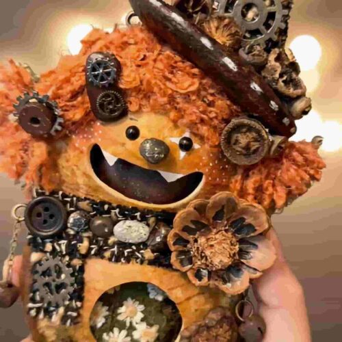 Open-Mouth Pod Doll – Steampunk Skull Bloom