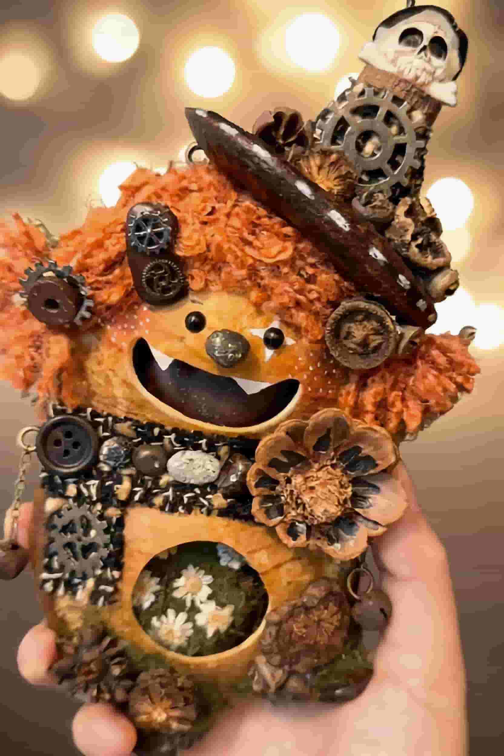 Open-Mouth Pod Doll – Steampunk Skull Bloom