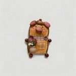 Open-mouth reverse view of Double-Sided Pig Pod Doll Bloom Vase Edition with playful piglet expression
