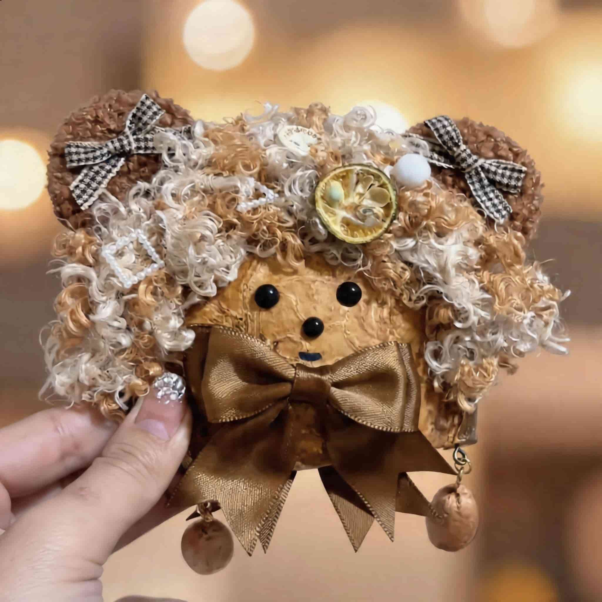 Pod Doll – Mocha Ribbon Bear