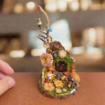 Bell Pod House Deerlight Moss Nook handmade woodland house on tabletop