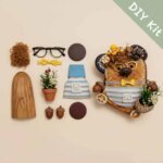 DIY Kit for Pod Doll showing materials laid out