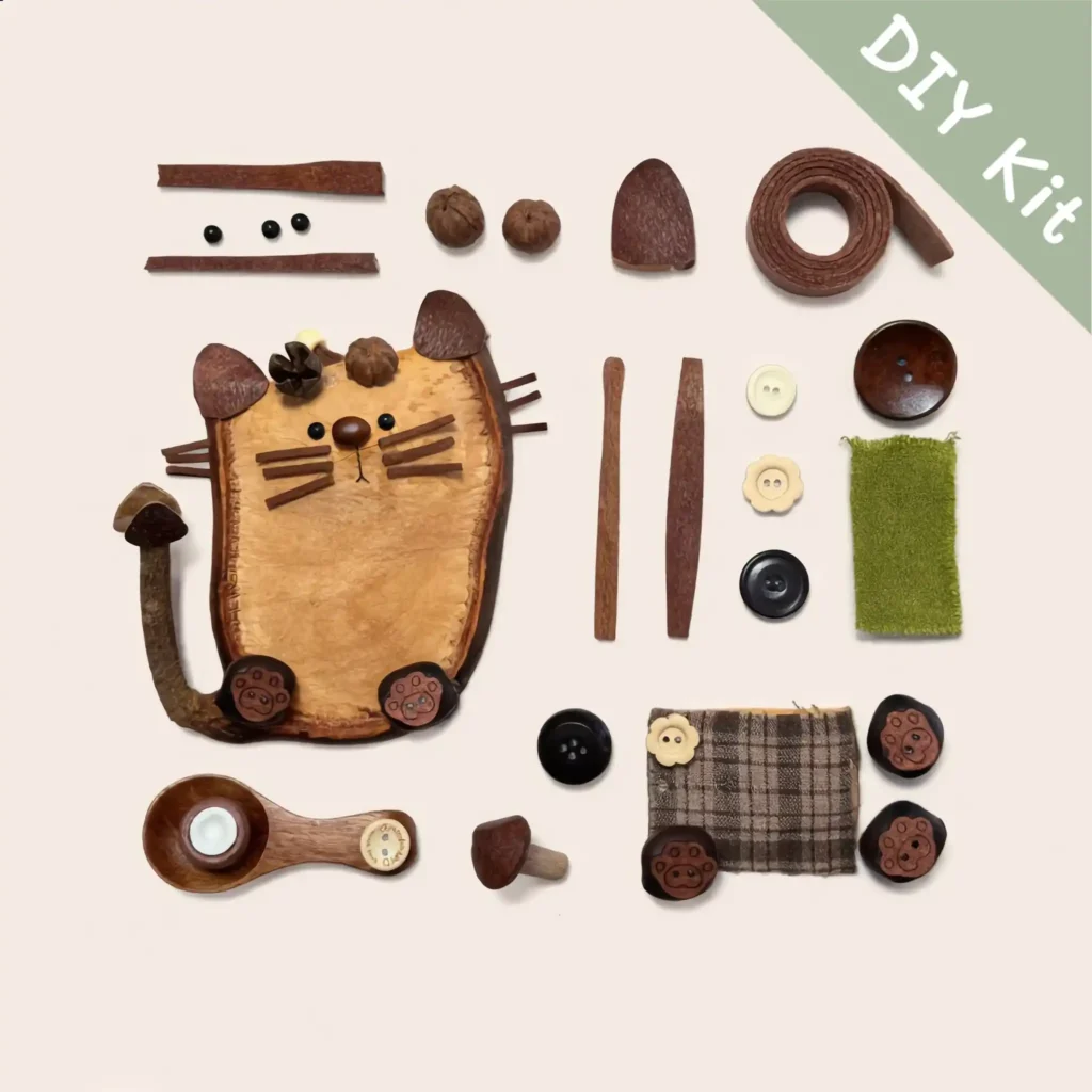 DIY Kit layout for Seed-Pod Bear Pod Doll by Poddolls