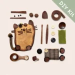 DIY Kit layout for Seed-Pod Bear Pod Doll by Poddolls