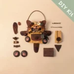 DIY Kit flat-lay – Poddolls craft materials