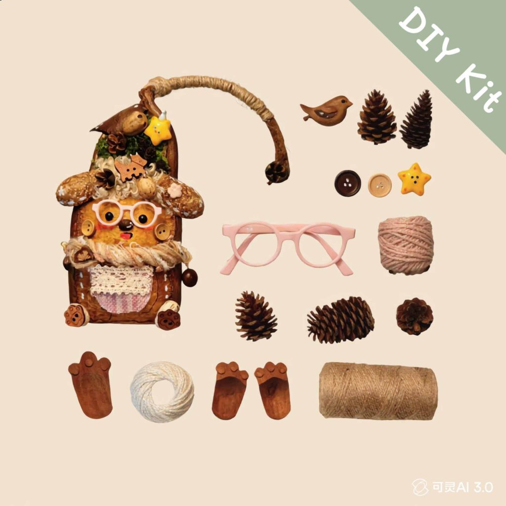 DIY Kit image for Starry Yellow Star Charm Pod Doll