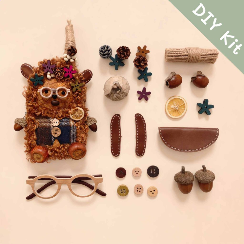 DIY Kit laid out for Pod Doll project