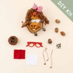 DIY Kit for Pod Doll – material kit laid out for assembly