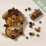 DIY Kit for Pod Doll – Pinecone Crown Bear laid out