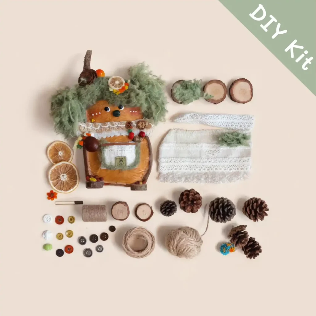 DIY kit for Pod Doll Mossy Forest Creature