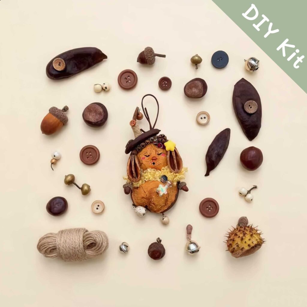 DIY Kit – Pod Doll materials laid out