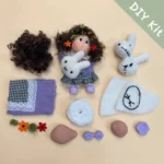 DIY Kit for Pod Doll – material kit laid out