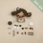 DIY Kit flat-lay for Poddolls Curly-Haired