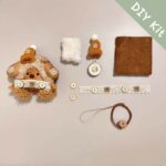 DIY Kit for Pod Doll – Brown Bear with seed pod and lace