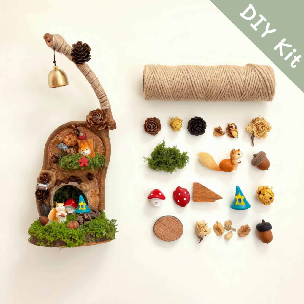 DIY Kit for Pod Doll – Rustic Woodland Scene by Poddolls
