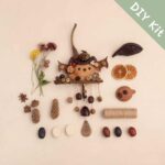 DIY Kit for Pod Doll – Bat, showing material kit laid out