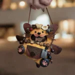 Finished Pod Doll – Cat-Faced Seed-Pod Basket (main image)
