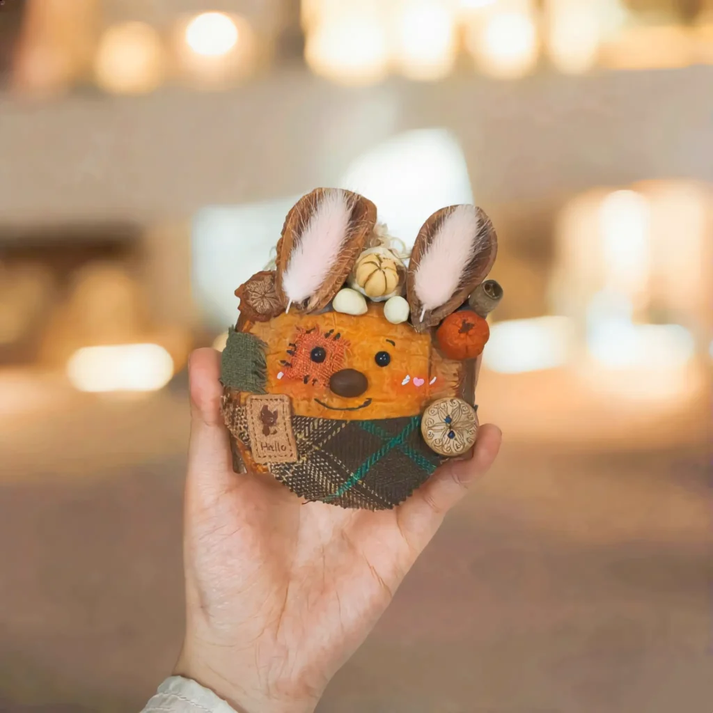 Finished Pod Doll – Pumpkin Bunny