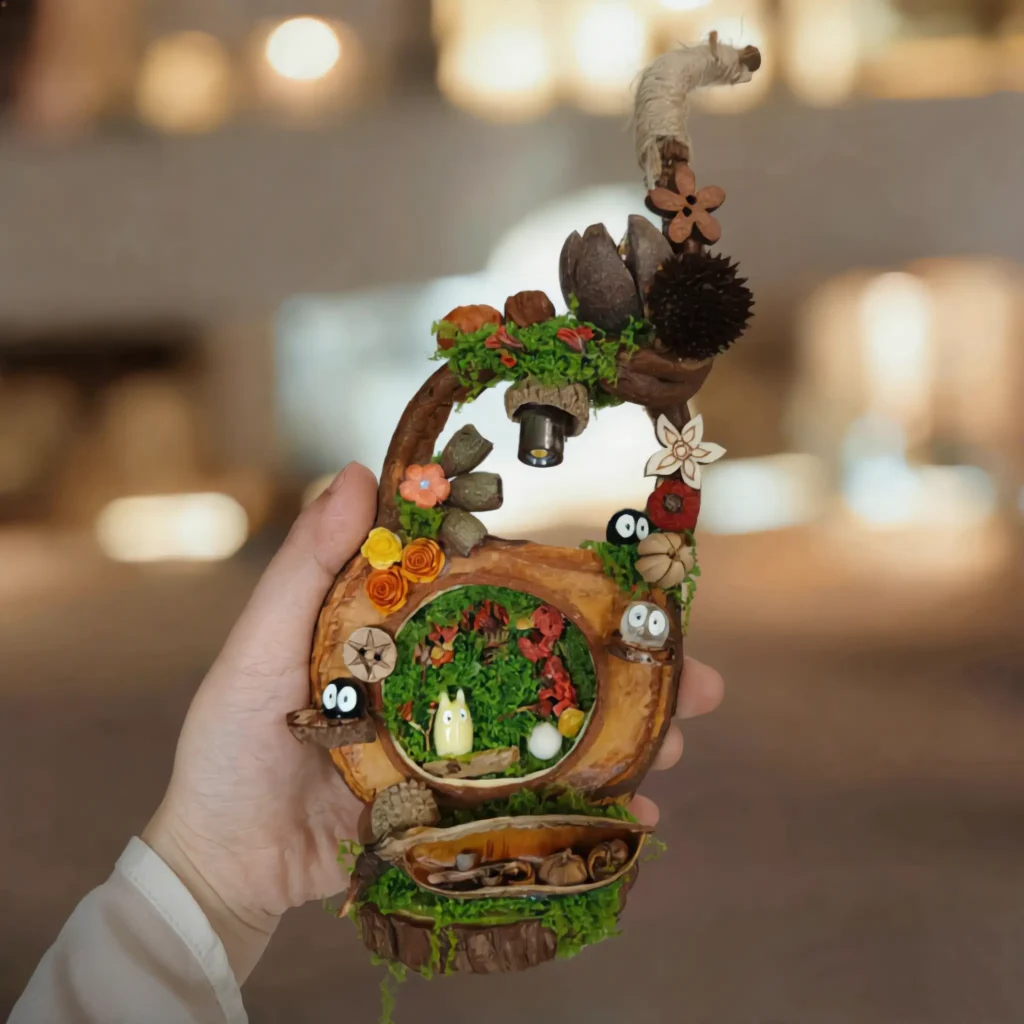 Finished Pod Doll – Floral Seed Pod Creature by Poddolls