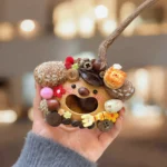 Open-Mouth Pod Doll – Button-eyed Forest Creature finished doll image