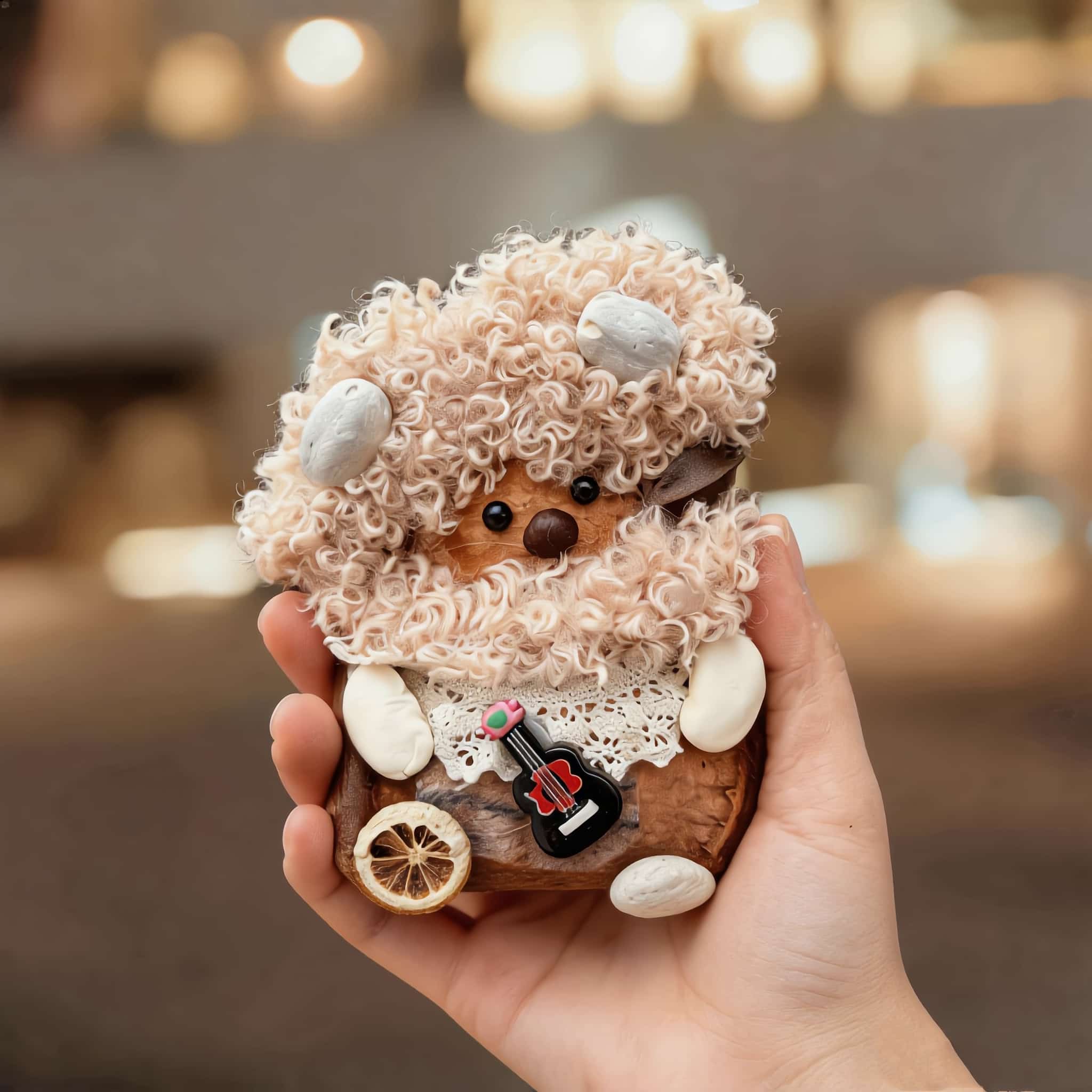 Pod Doll – Peach Curly Hair