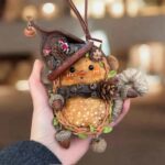 Finished Pod Doll – Orange Polka-Dot Forest Critter, main image