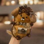 Pod Doll – Pinecone Crown Bear finished sculpture with seed-pod face and pinecone crown
