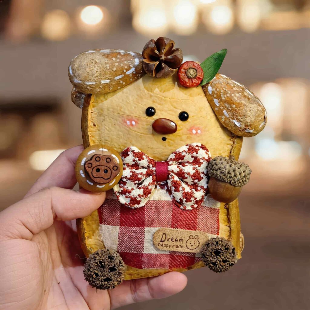 Finished Pod Doll Flower-Crowned Bear by Poddolls