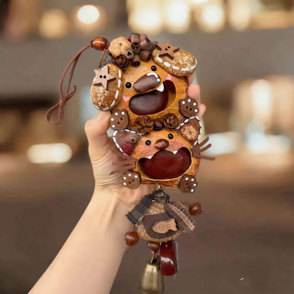 Open-Mouth Pod Doll – Pumpkin-Dog finished doll