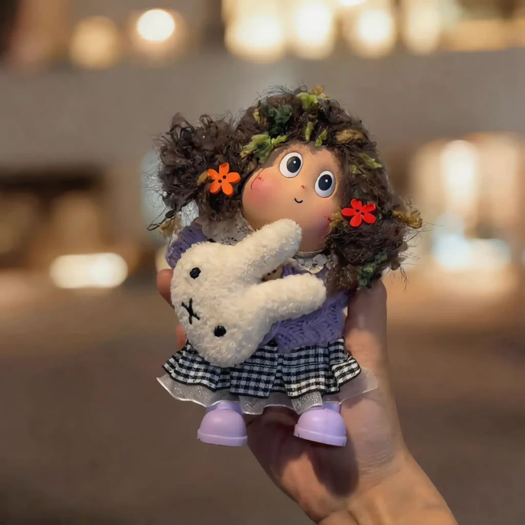 Finished Pod Doll with flower crown