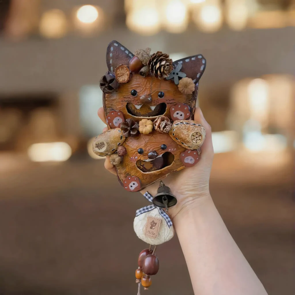 Open-Mouth Pod Doll – Woodland Fox finished doll