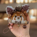 Poddolls Bear-Faced Pinecone Crown finished doll