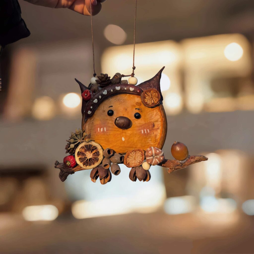 Finished Pod Doll – Deer with Pinecone Crown by Poddolls
