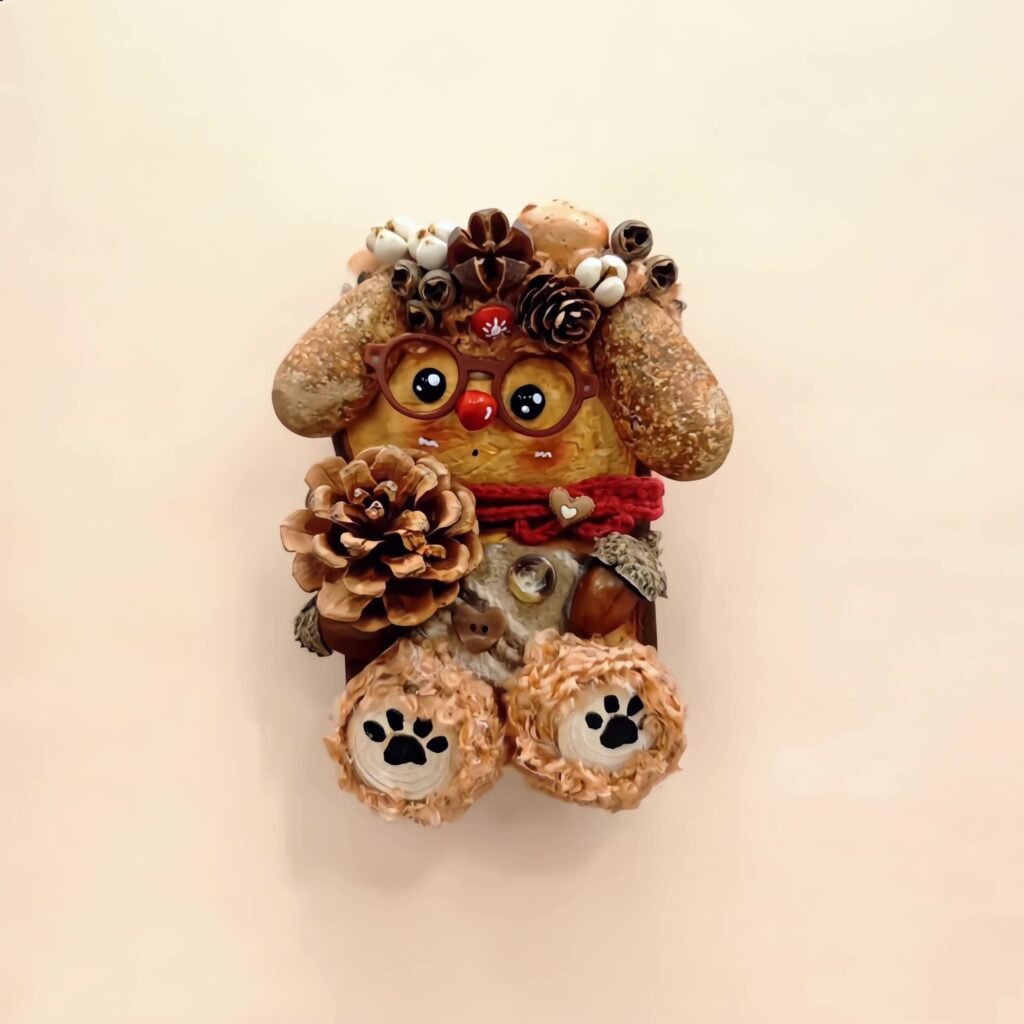 Detail view of Pod Doll – Bulldog with Round Glasses