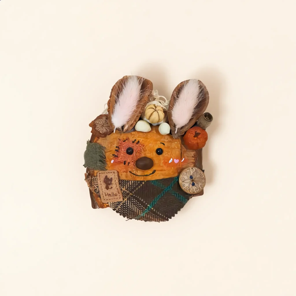 Detail view of Pod Doll – Pumpkin Bunny