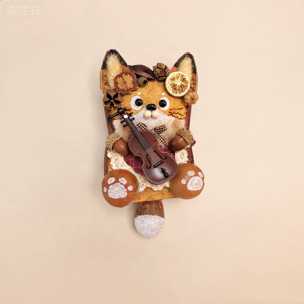 Close-up detail of the Pod Doll – Orange Cat