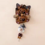 Open-Mouth Pod Doll – Woodland Fox finished doll detail