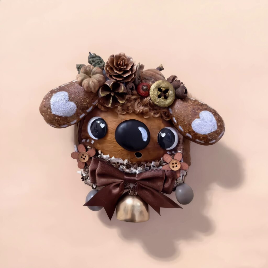 Close-up detail of Pod Doll – Pinecone Crown