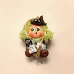 Finished Doll Detail – Green-Curly-Hair Orange-Face