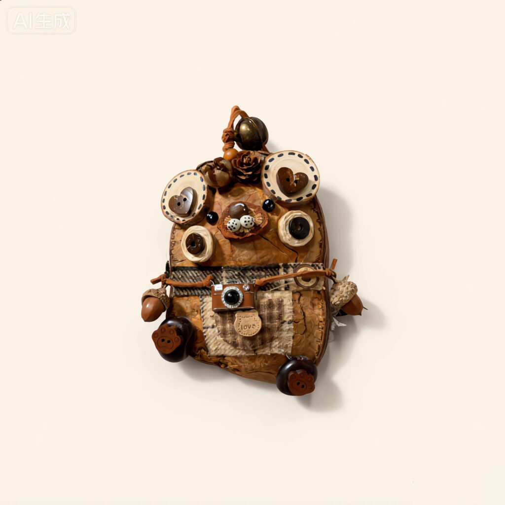 Detailed view of the Pod Doll showing close-up button-eye discs
