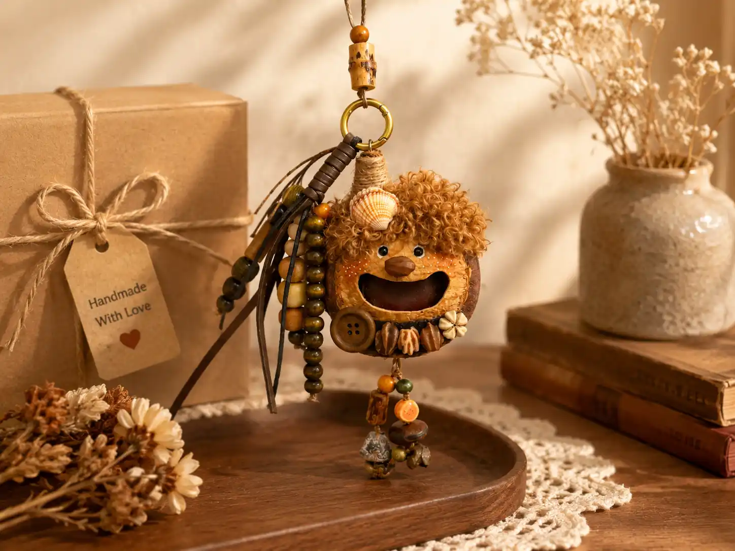 Finished handmade Poddoll photographed as a decorative display character
